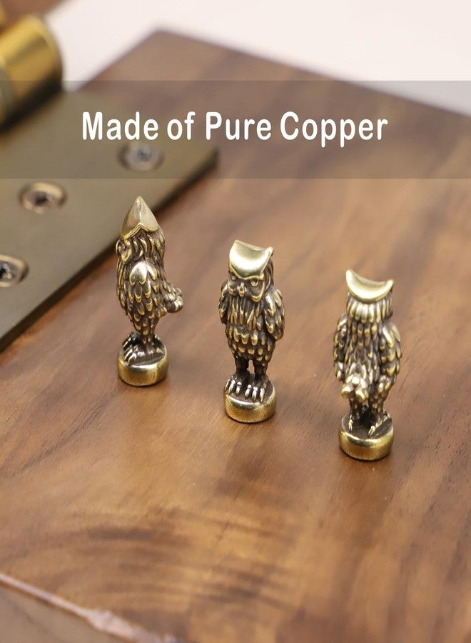 RillyRellow Hinge Head Owl, Hinge Decorative Topper, Miniature Magnetic Figurine Door Decor, Whimsical Quirky Home Decor, Animal Lover Gift, Cute Owl Decor (3 per Set) - Image 2